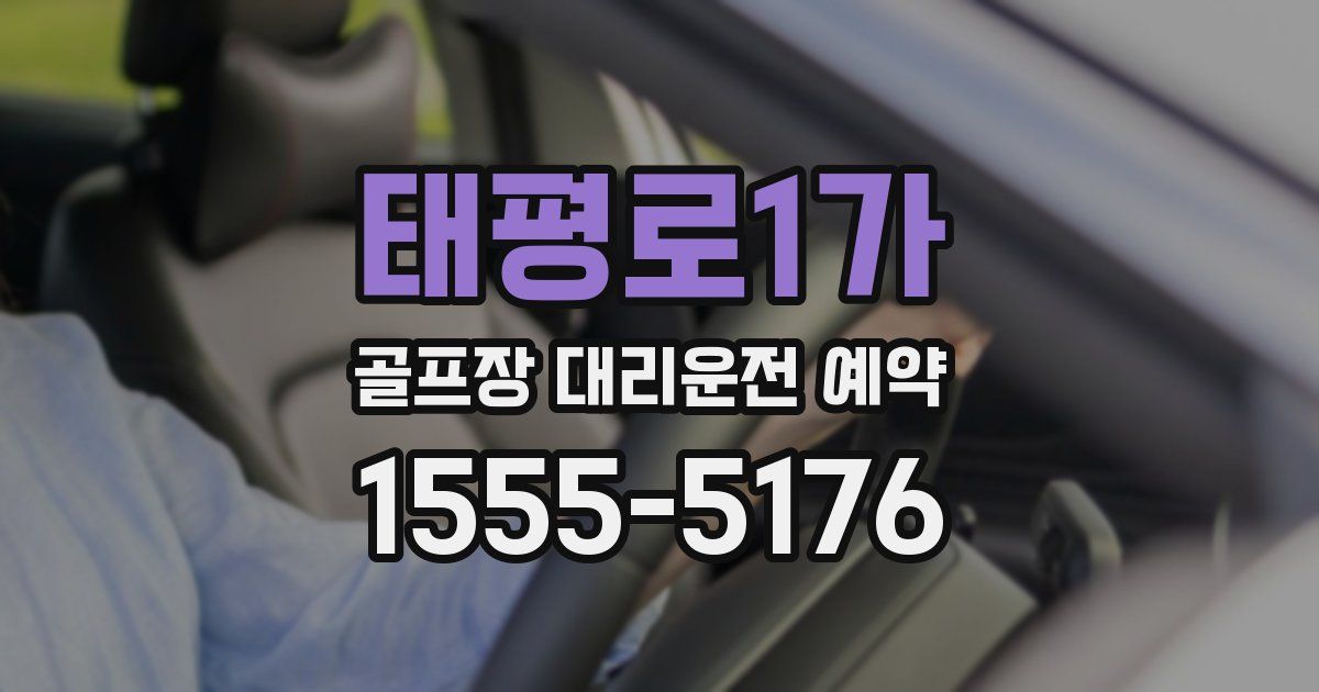 태평로1가 골프장 대리운전 예약