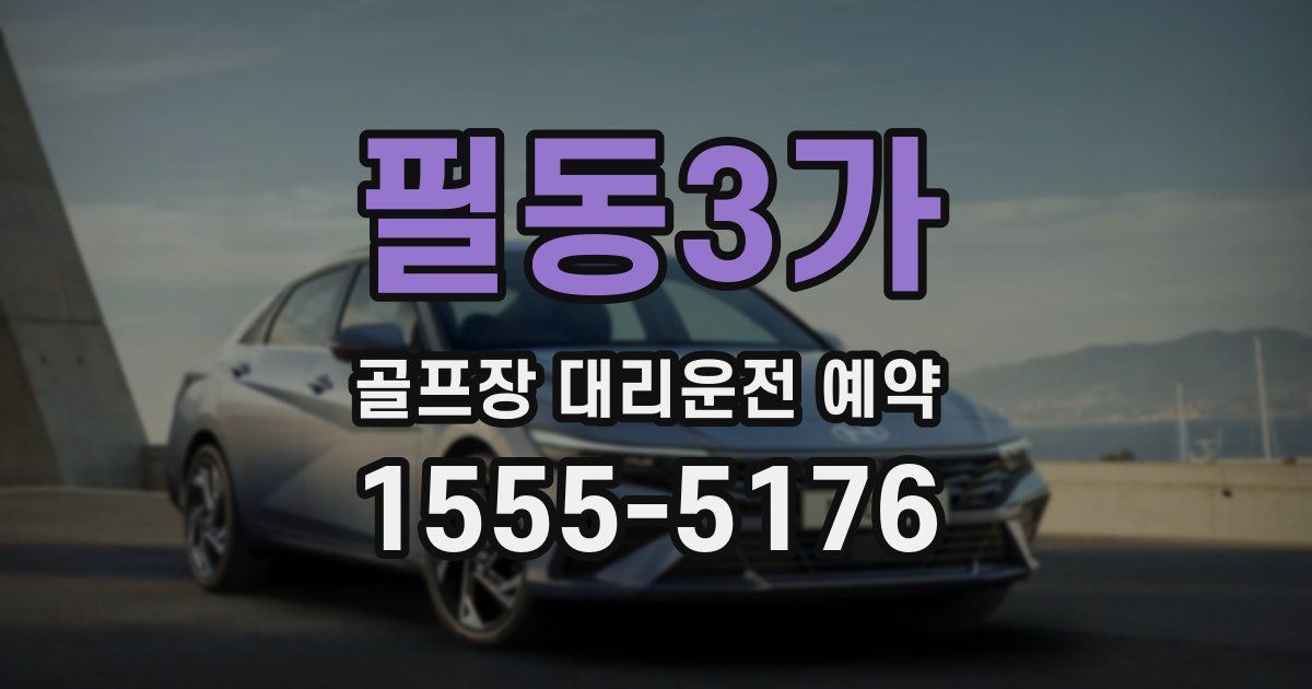 필동3가 골프장 대리운전 예약
