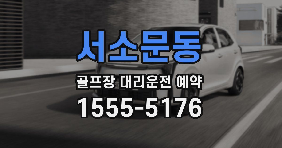 서소문동 골프장 대리운전 예약