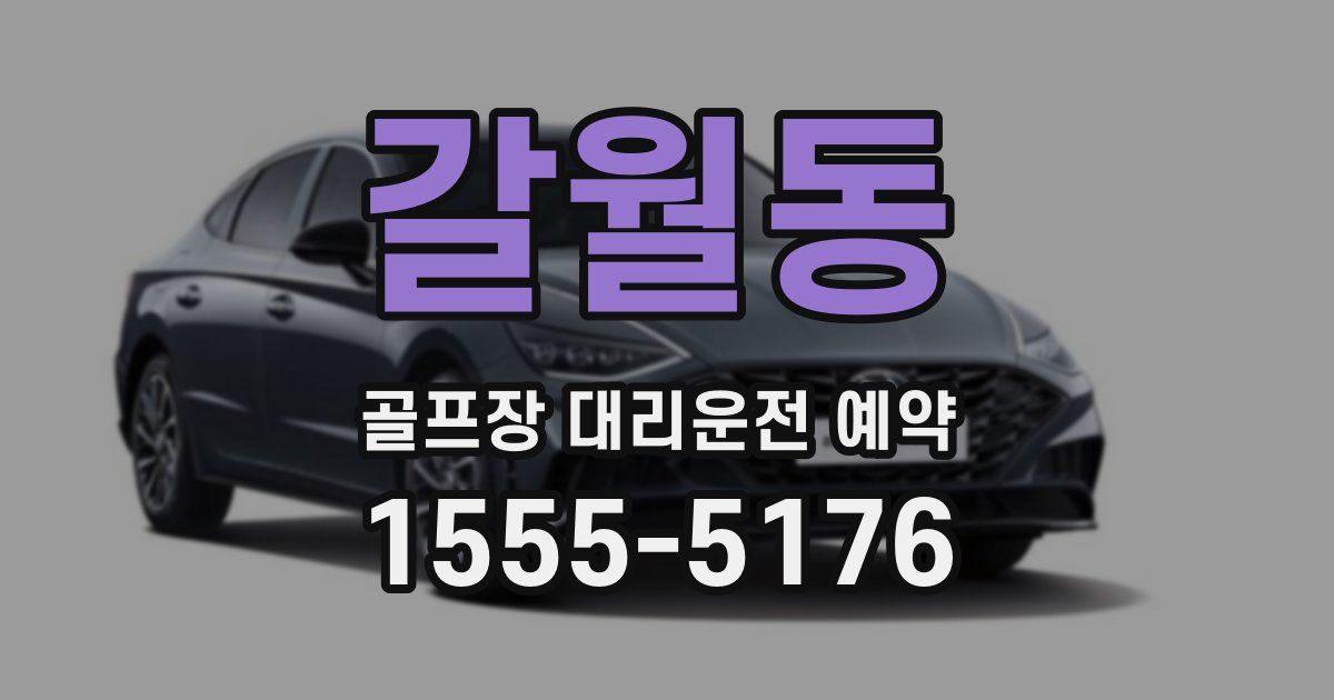 갈월동 골프장 대리운전 예약