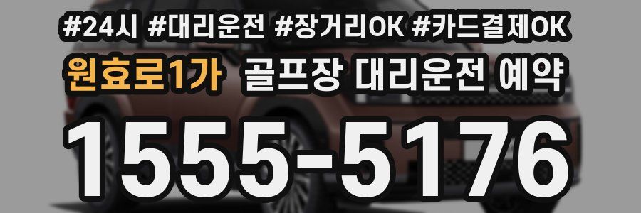 원효로1가 골프장 대리운전 예약