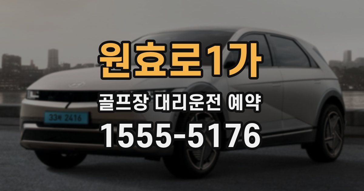 원효로1가 골프장 대리운전 예약