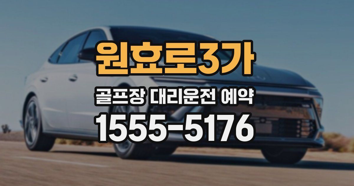 원효로3가 골프장 대리운전 예약