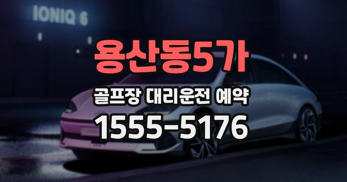 용산동5가 골프장 대리운전 예약