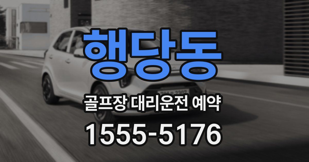 행당동 골프장 대리운전 예약