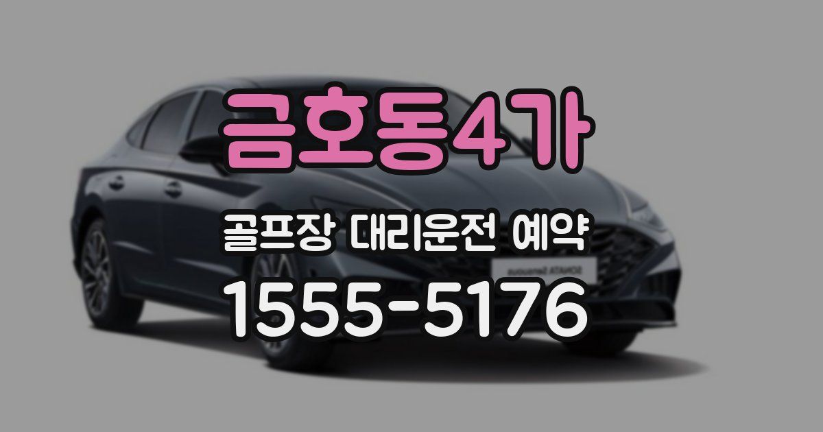 금호동4가 골프장 대리운전 예약