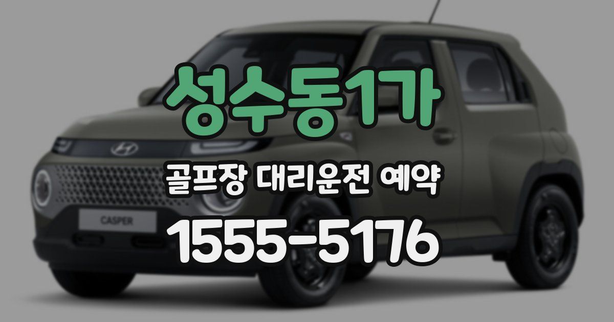 성수동1가 골프장 대리운전 예약