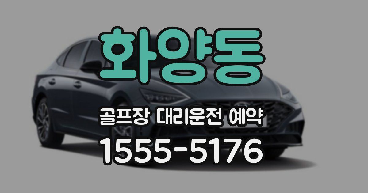화양동 골프장 대리운전 예약