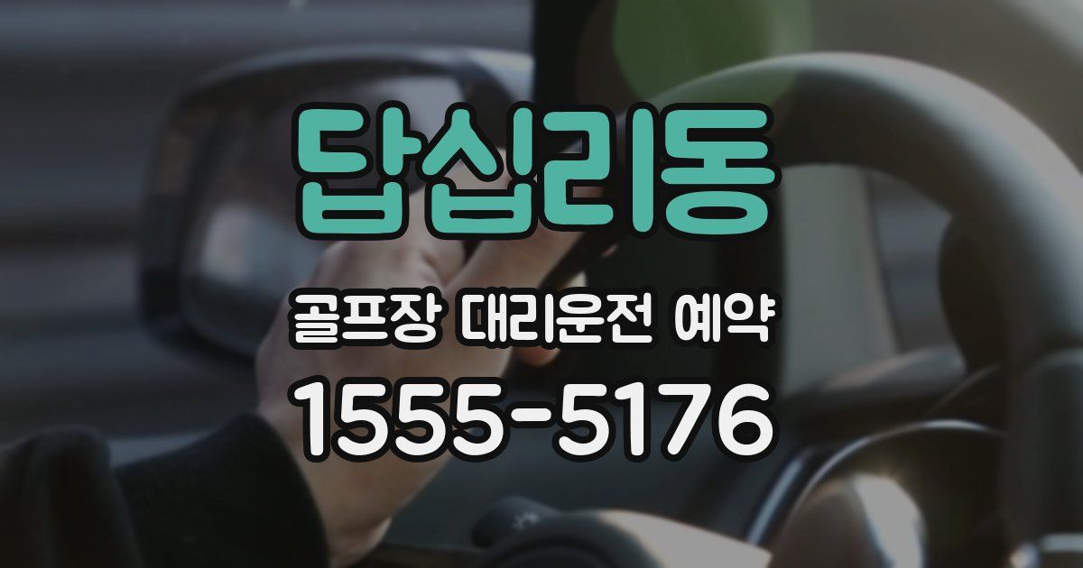 답십리동 골프장 대리운전 예약