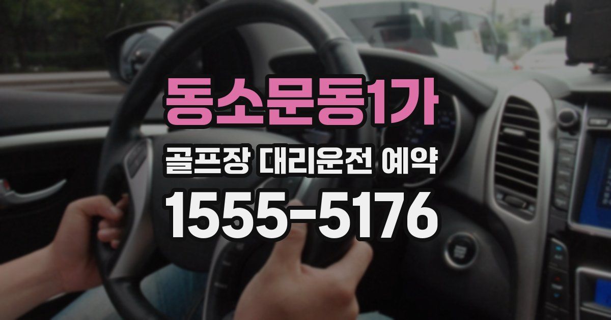 동소문동1가 골프장 대리운전 예약