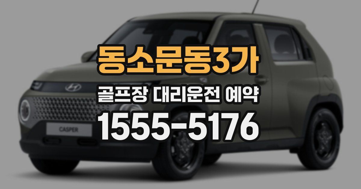 동소문동3가 골프장 대리운전 예약