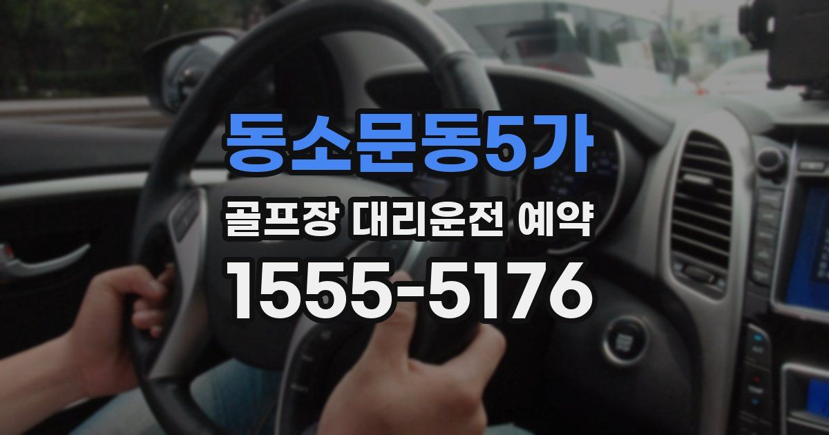 동소문동5가 골프장 대리운전 예약