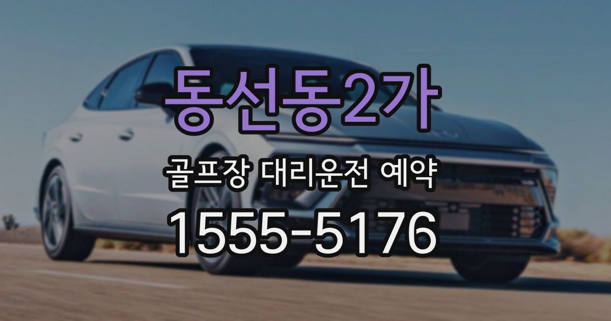 동선동2가 골프장 대리운전 예약