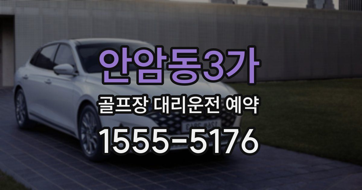 안암동3가 골프장 대리운전 예약