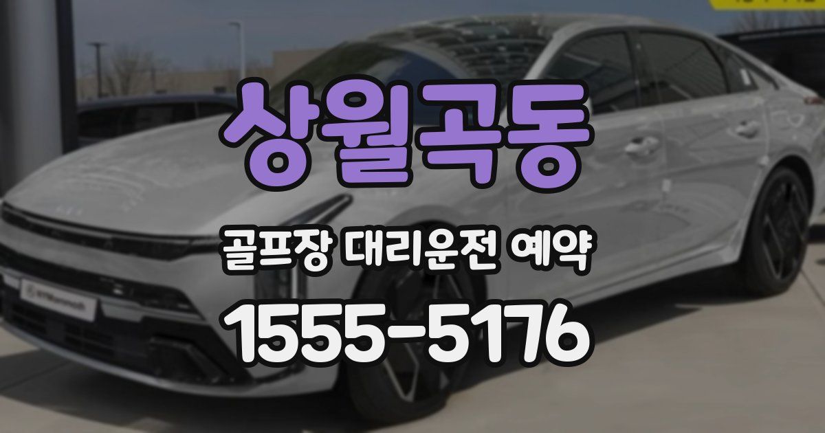 상월곡동 골프장 대리운전 예약