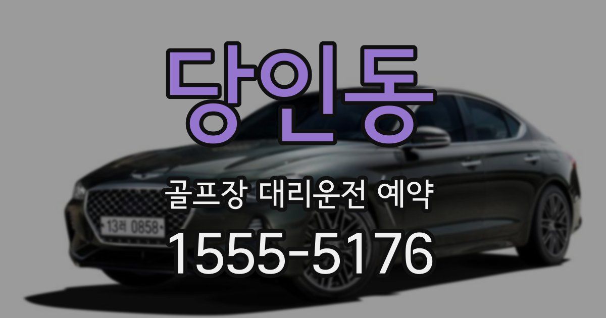 당인동 골프장 대리운전 예약