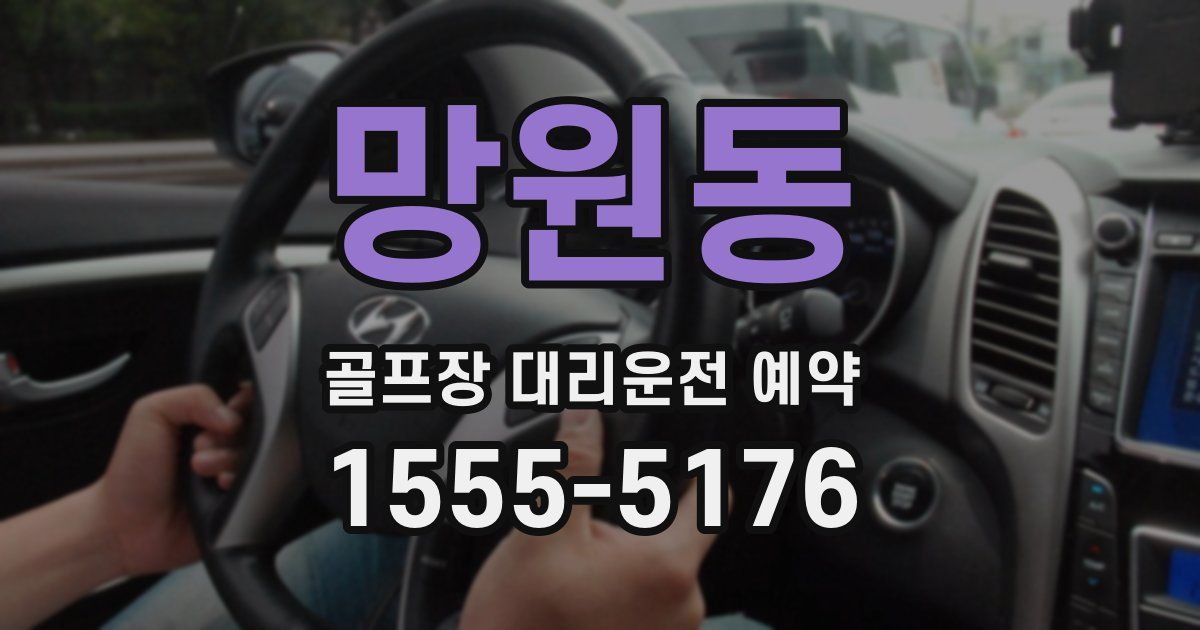 망원동 골프장 대리운전 예약