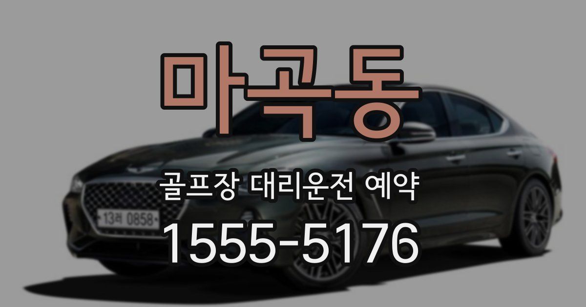 마곡동 골프장 대리운전 예약