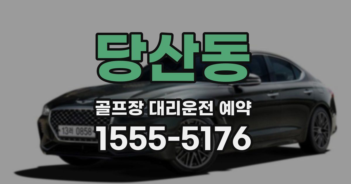 당산동 골프장 대리운전 예약