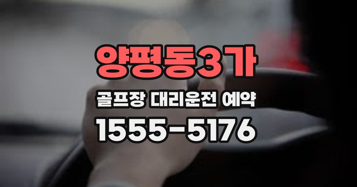 양평동3가 골프장 대리운전 예약