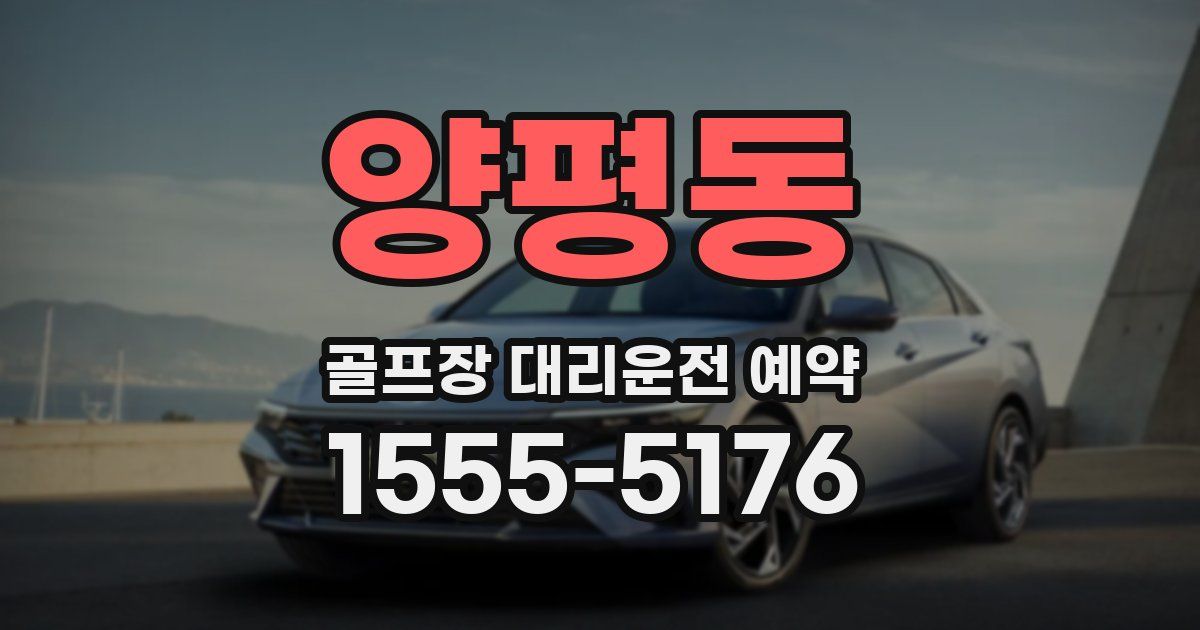 양평동 골프장 대리운전 예약