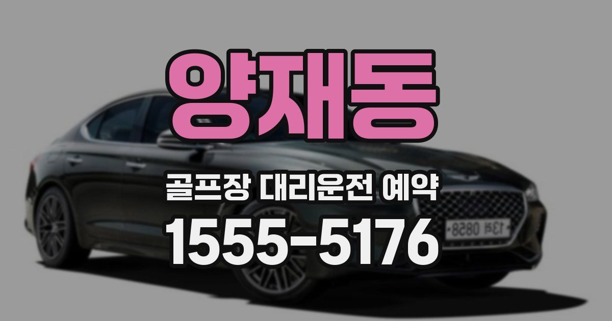 양재동 골프장 대리운전 예약