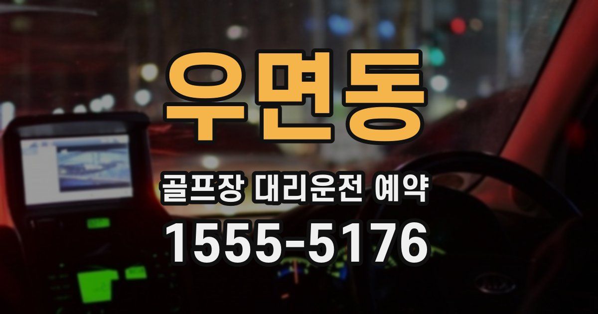 우면동 골프장 대리운전 예약