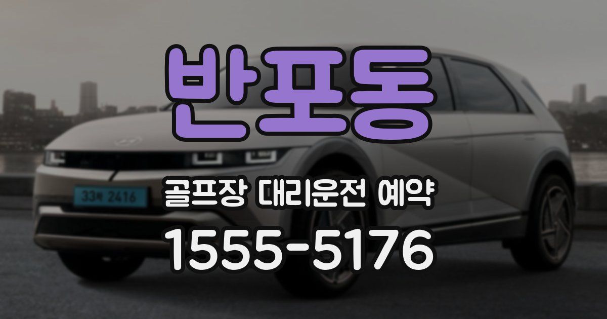 반포동 골프장 대리운전 예약