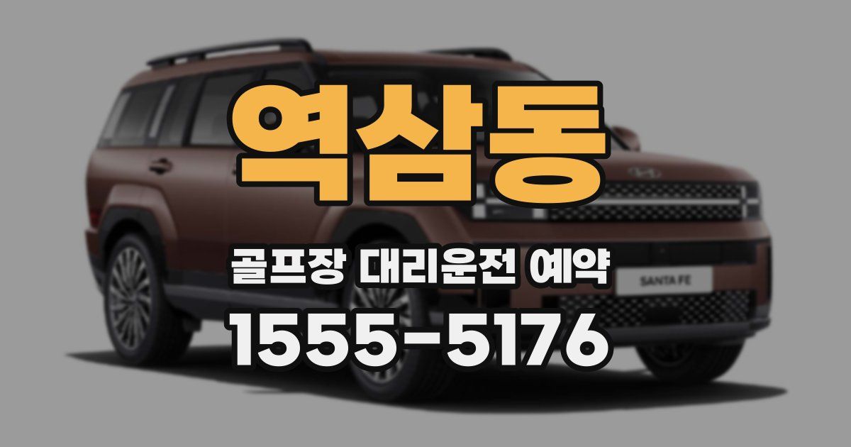 역삼동 골프장 대리운전 예약