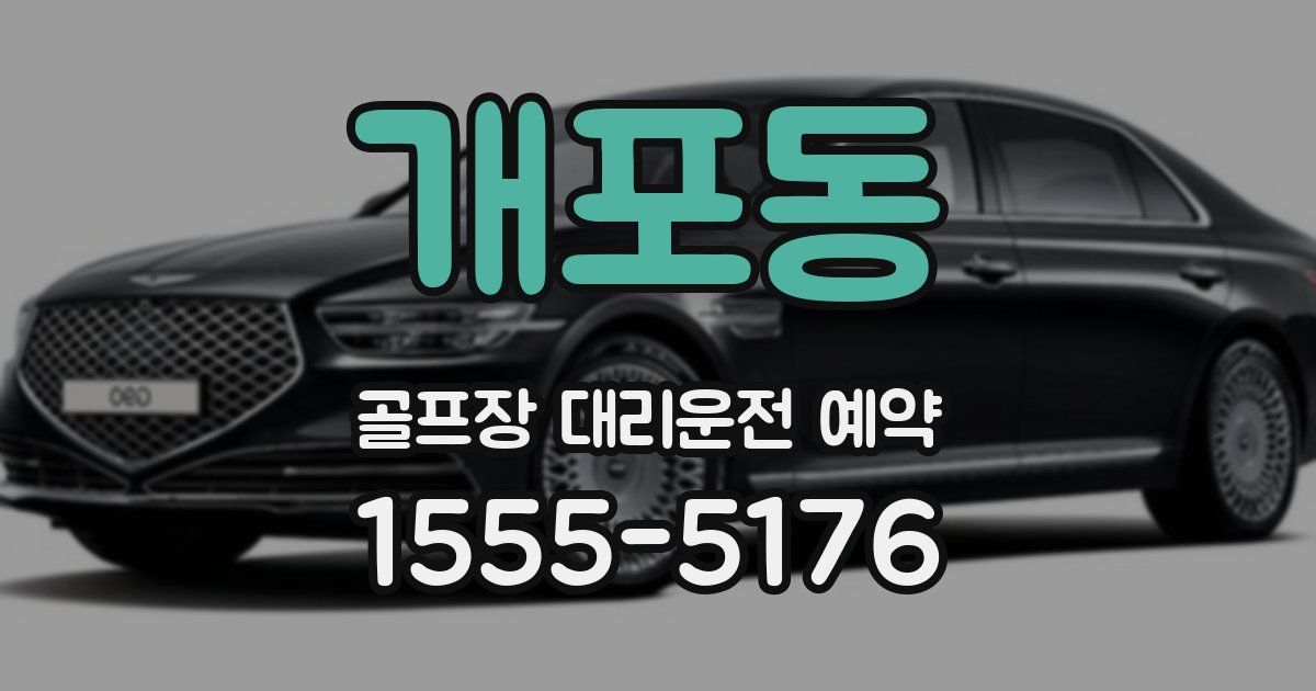개포동 골프장 대리운전 예약