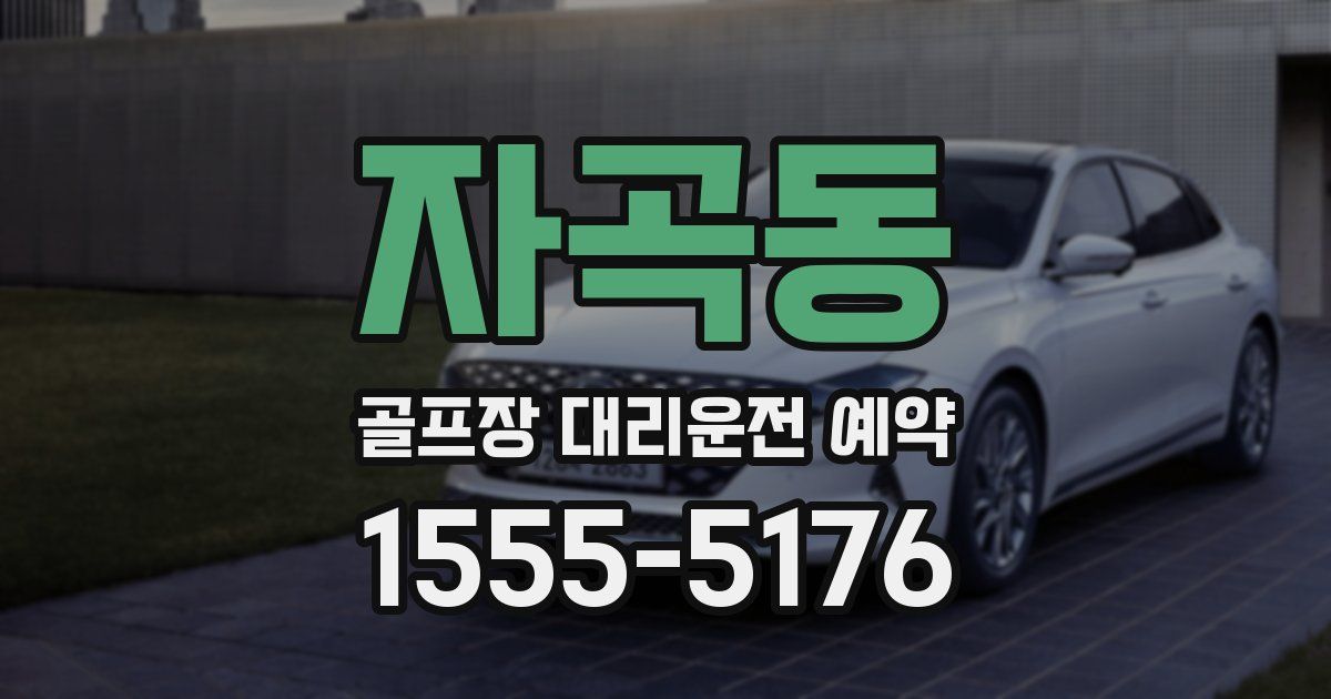자곡동 골프장 대리운전 예약
