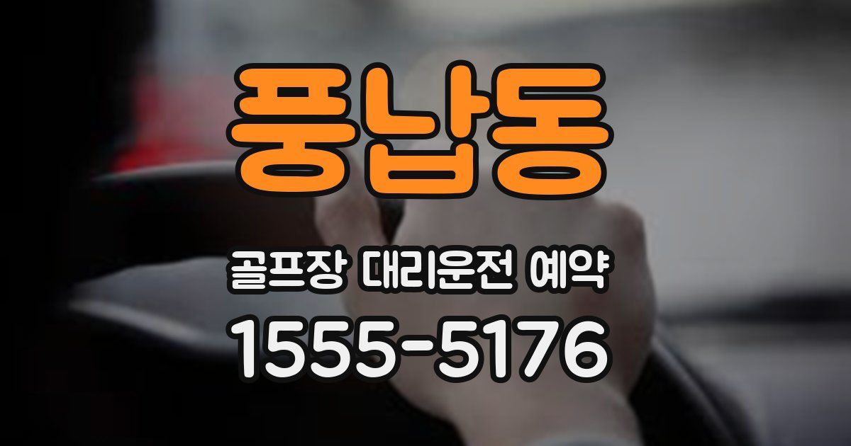 풍납동 골프장 대리운전 예약