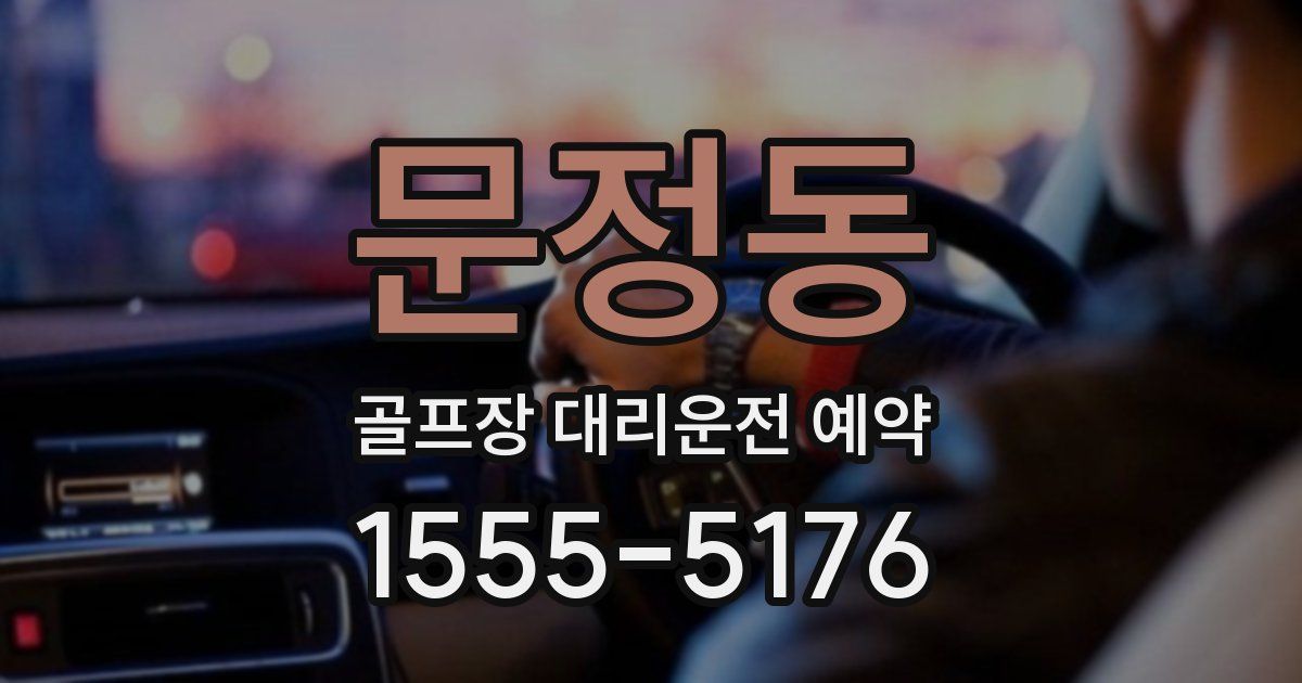 문정동 골프장 대리운전 예약