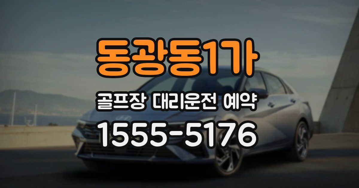동광동1가 골프장 대리운전 예약
