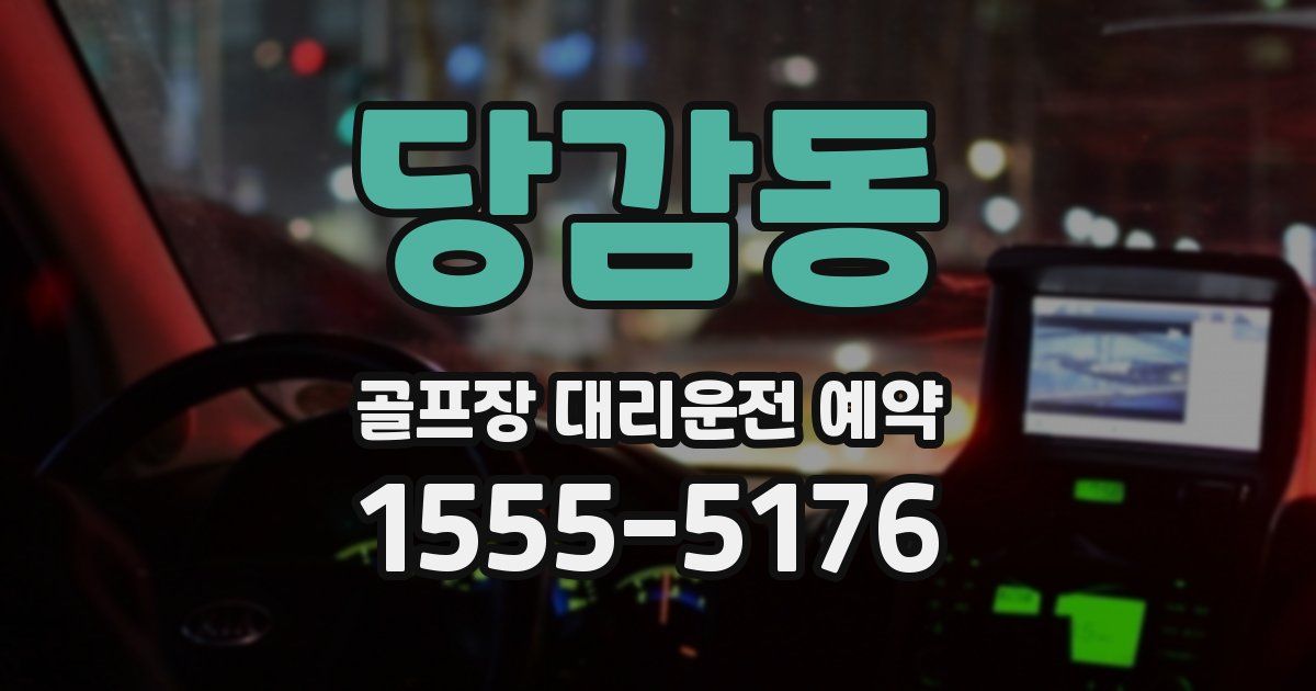 당감동 골프장 대리운전 예약