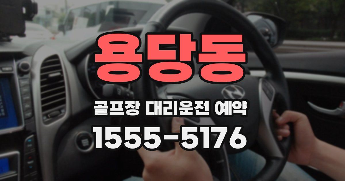 용당동 골프장 대리운전 예약