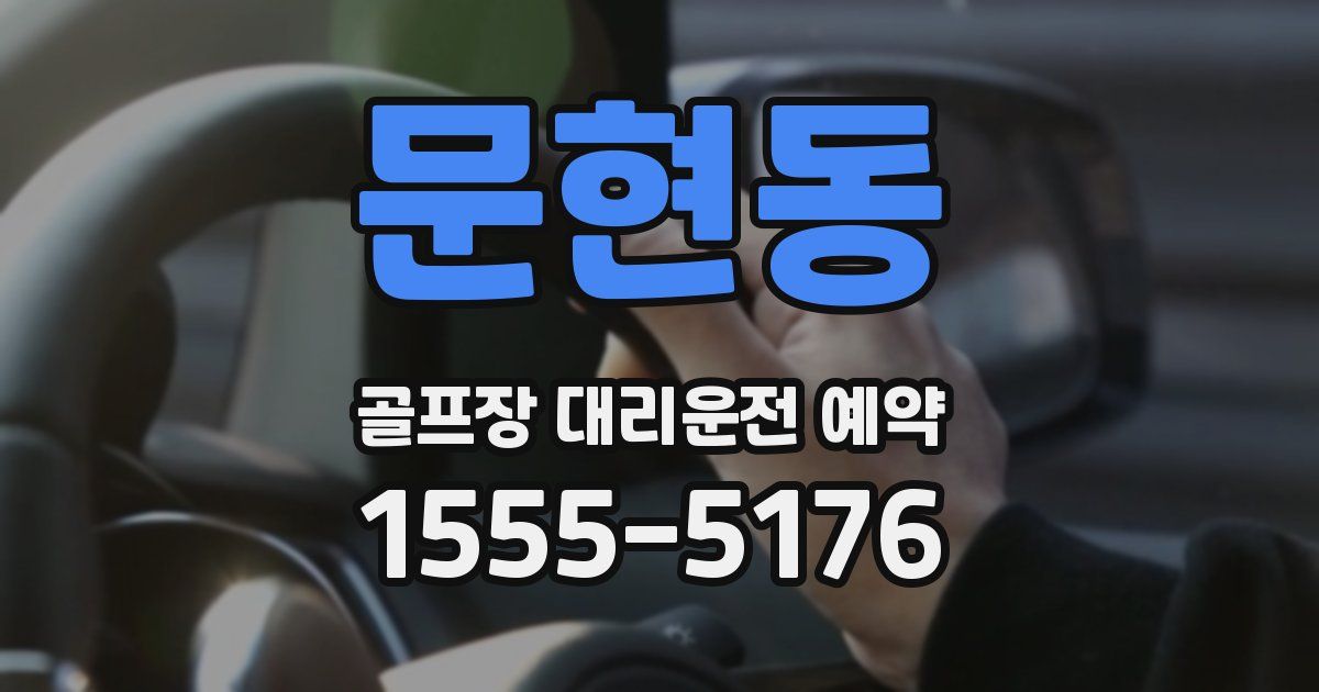 문현동 골프장 대리운전 예약