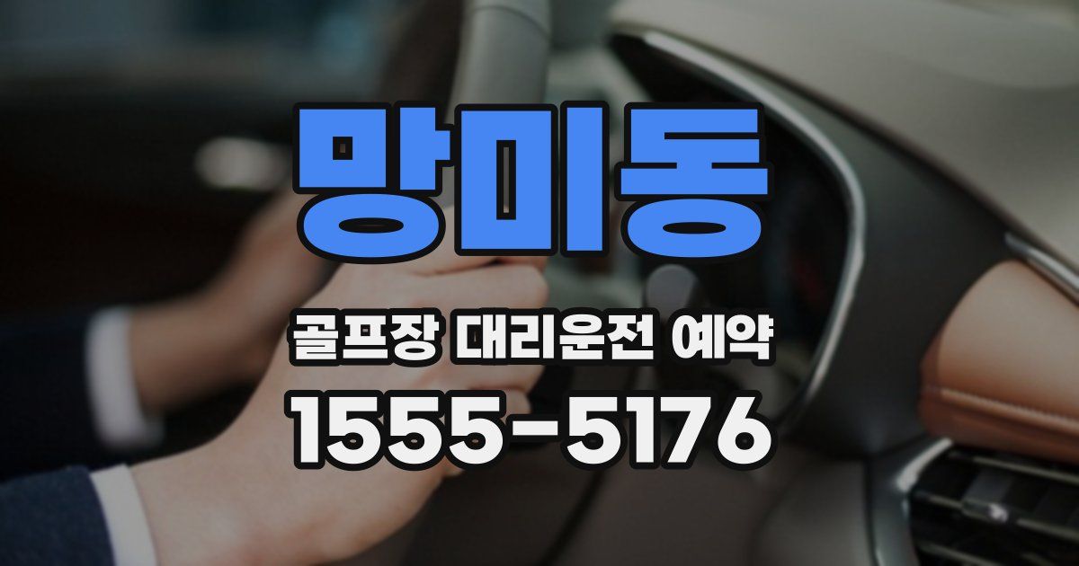 망미동 골프장 대리운전 예약