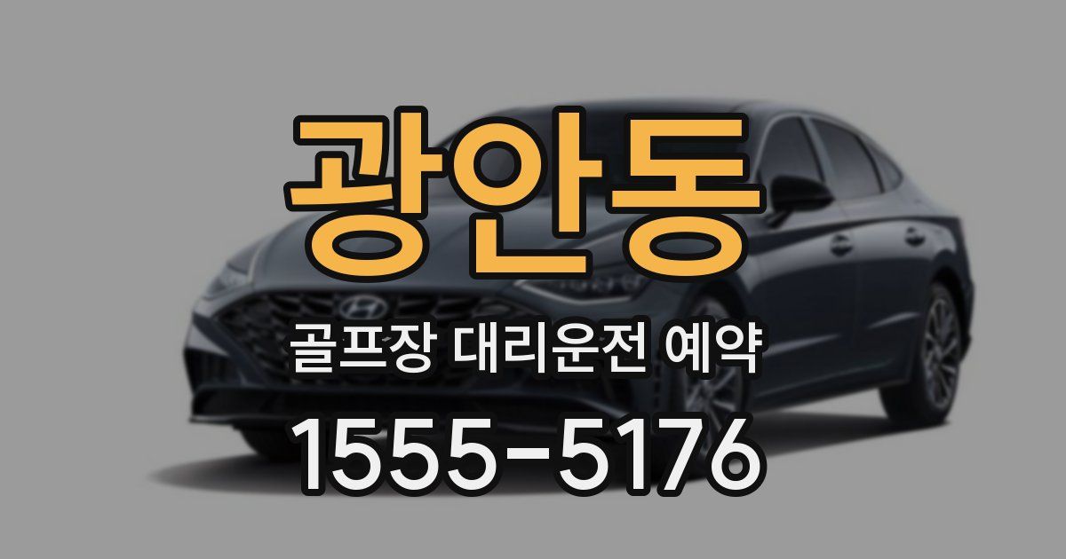 광안동 골프장 대리운전 예약
