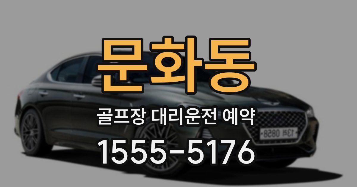 문화동 골프장 대리운전 예약