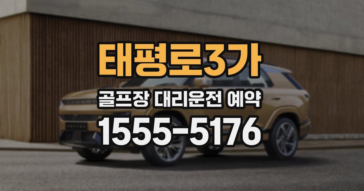 태평로3가 골프장 대리운전 예약