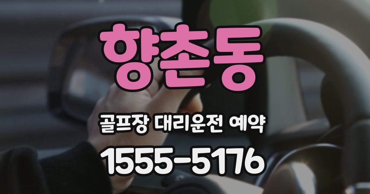 향촌동 골프장 대리운전 예약