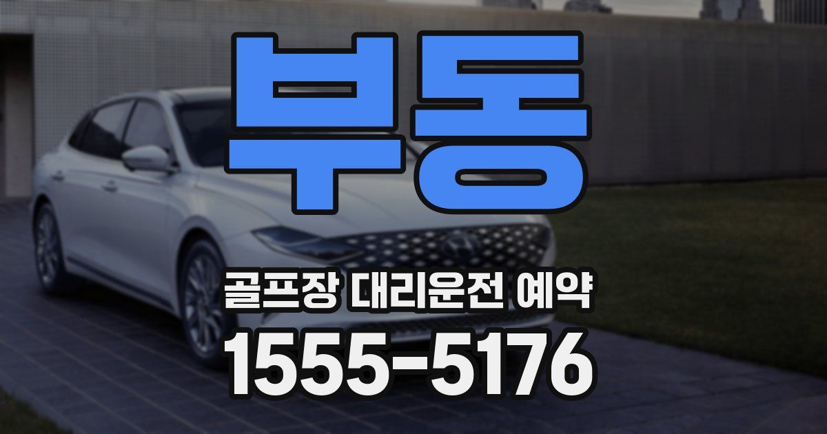 부동 골프장 대리운전 예약