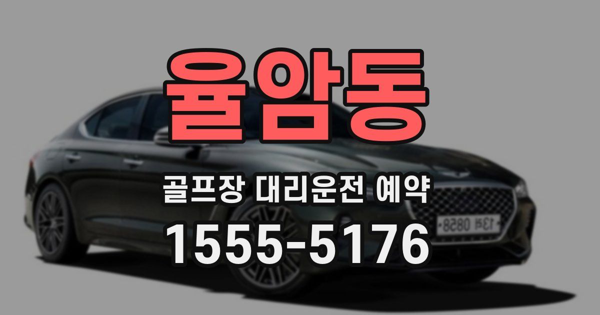 율암동 골프장 대리운전 예약