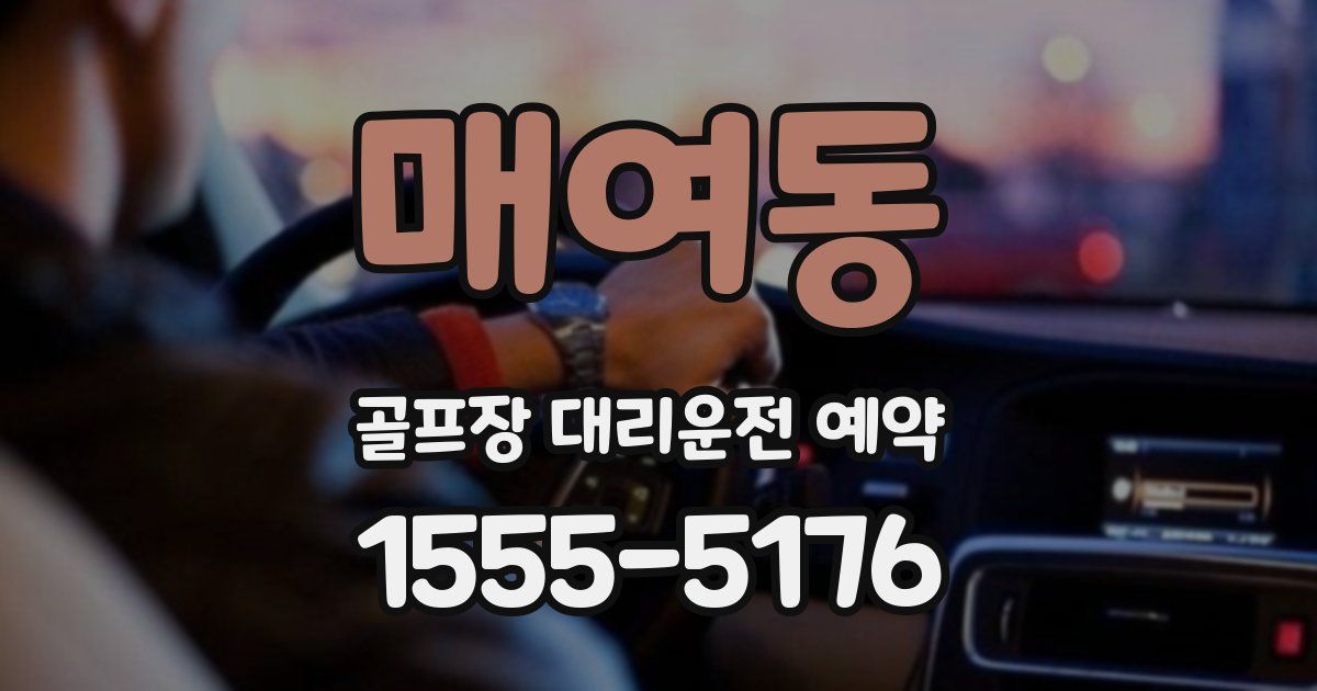 매여동 골프장 대리운전 예약
