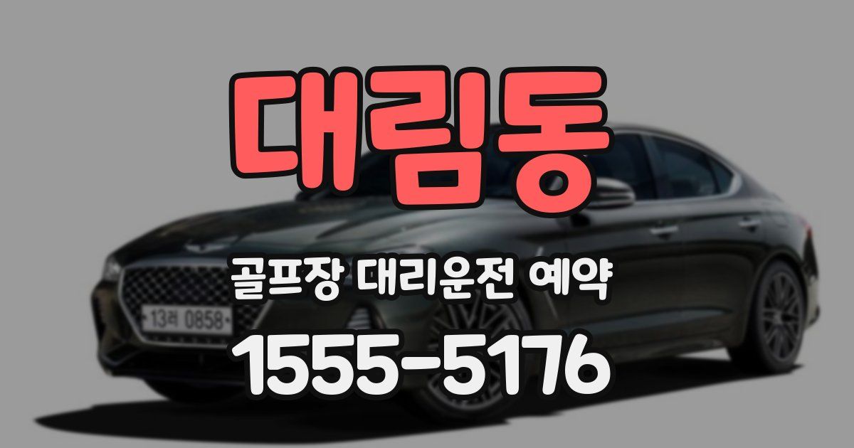 대림동 골프장 대리운전 예약
