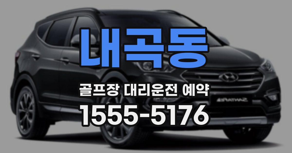 내곡동 골프장 대리운전 예약