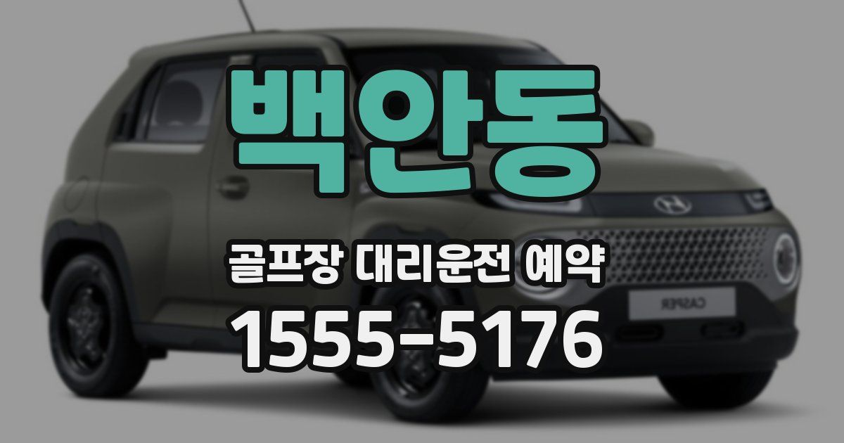 백안동 골프장 대리운전 예약