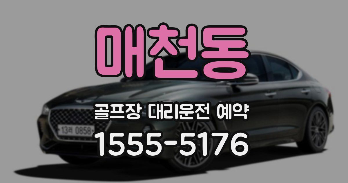 매천동 골프장 대리운전 예약