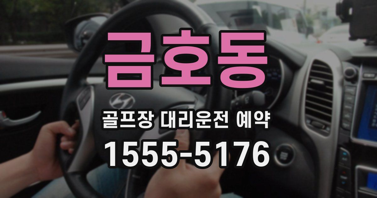 금호동 골프장 대리운전 예약
